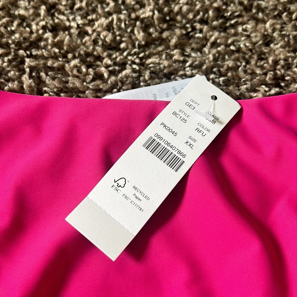 NWT J. Crew Radiant Fuchsia Bikini Swim Bottoms Only XXL